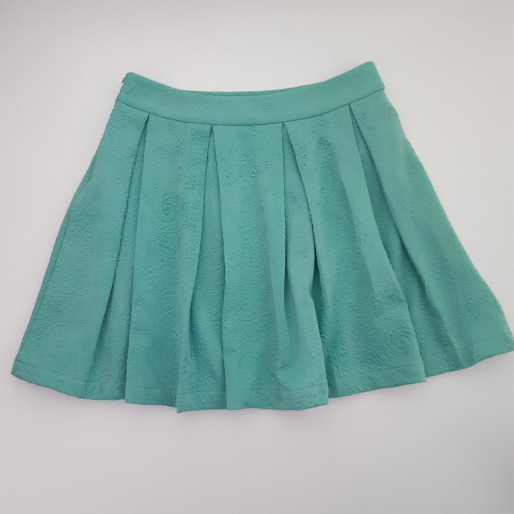 Collective Concepts Seafoam Green Pleated Skirt